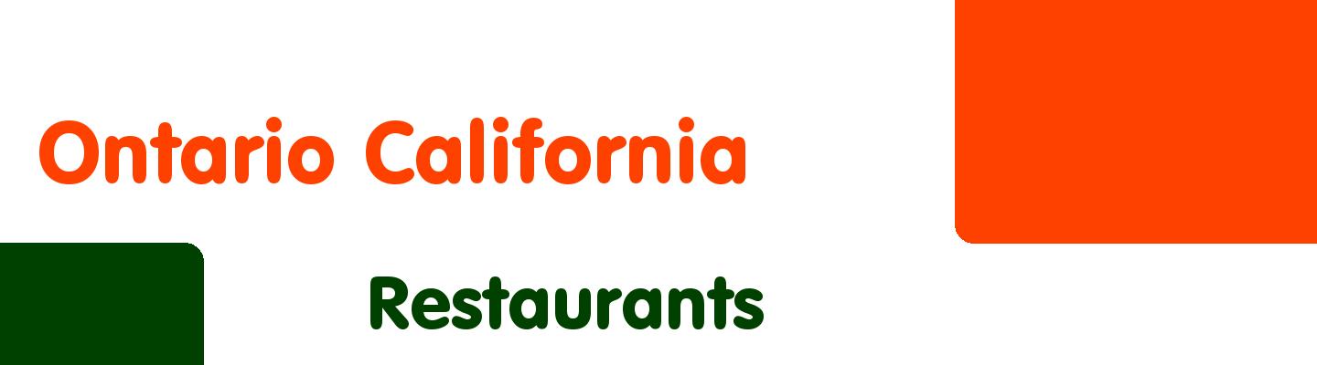 Best restaurants in Ontario California - Rating & Reviews